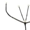 Equestro Pettorale con forchetta e clincher in ottone - Nero