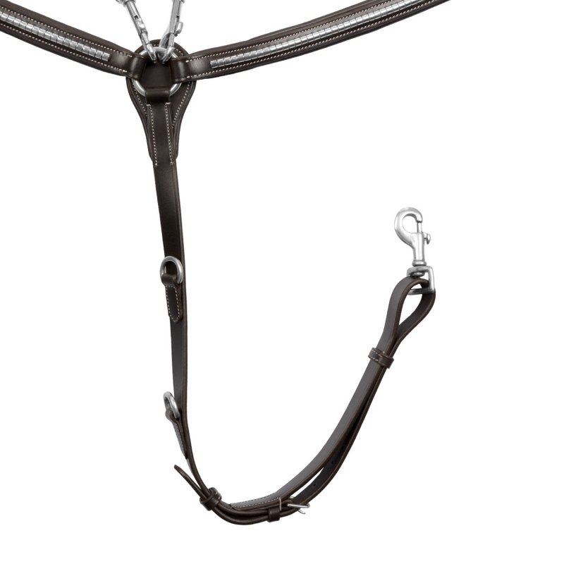 Equestro Pettorale con forchetta e clincher argentato - Testa di moro
