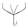 Equestro Pettorale in pelle con forchetta ET02001N - Nero