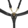 Equestro Pettorale in pelle con forchetta ET02001N - Nero