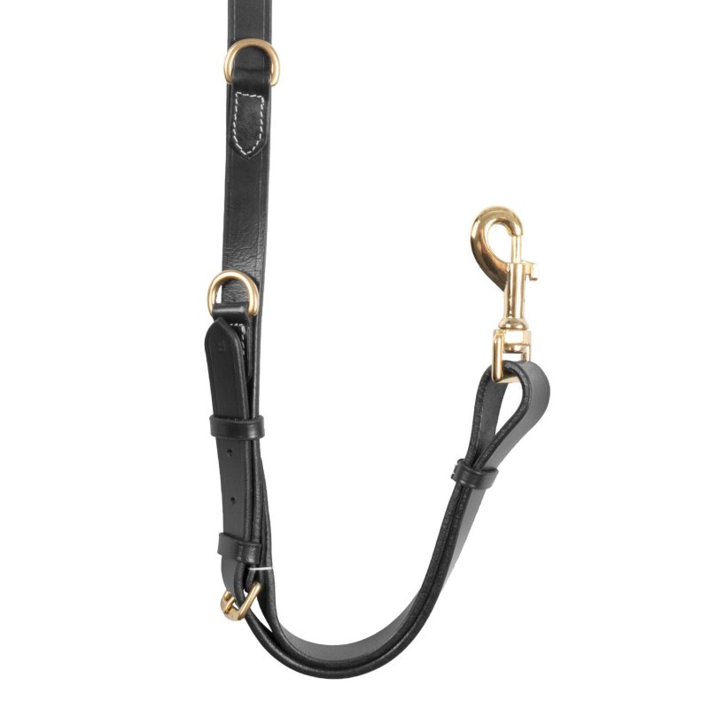 Equestro Pettorale in pelle con forchetta ET02001N - Nero