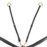 Equestro Pettorale in pelle con forchetta ET02001N - Nero