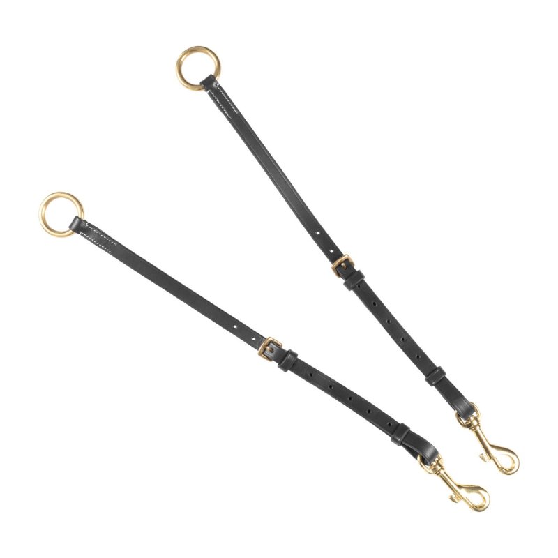 Equestro Pettorale in pelle con forchetta ET02001N - Nero