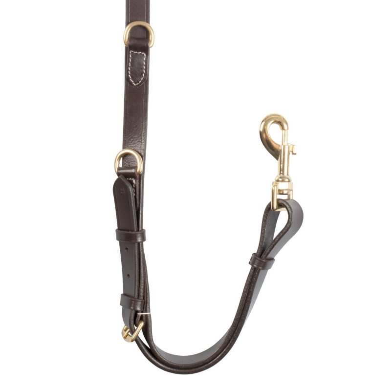 Equestro Pettorale in pelle con forchetta ET02001N - Testa di moro