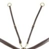 Equestro Pettorale in pelle con forchetta ET02001N - Testa di moro