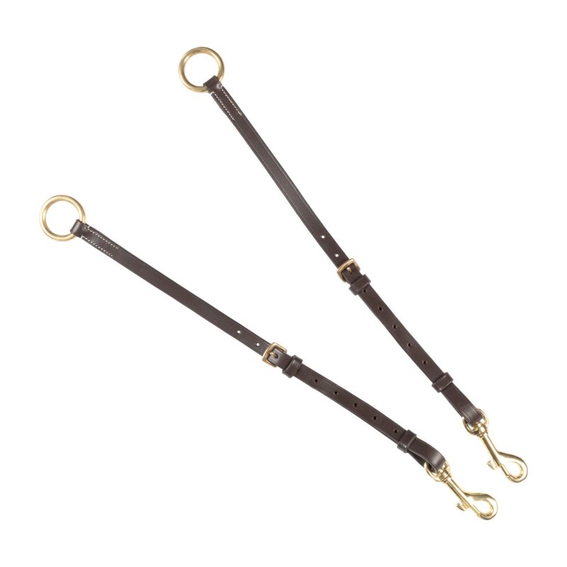 Equestro Pettorale in pelle con forchetta ET02001N - Testa di moro