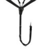 Equestro Pettorale con forchetta in pelle conciata e ricami - Nero