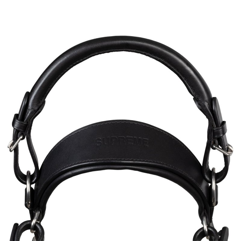 Supreme Cinghia Jump Strap in cuoio - Nero