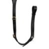 Supreme Pettorale con forchetta in cuoio con Clincher dorato - Nero
