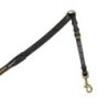 Supreme Pettorale con forchetta in cuoio con Clincher dorato - Nero
