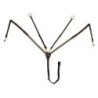 Supreme Pettorale con forchetta in cuoio con Clincher dorato - Marrone