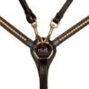 Supreme Pettorale con forchetta in cuoio con Clincher dorato - Marrone