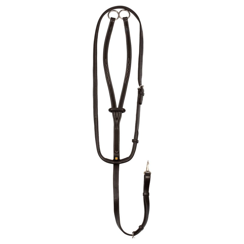 Equestro Martingala a collier con cuciture a contrasto - Testa di moro