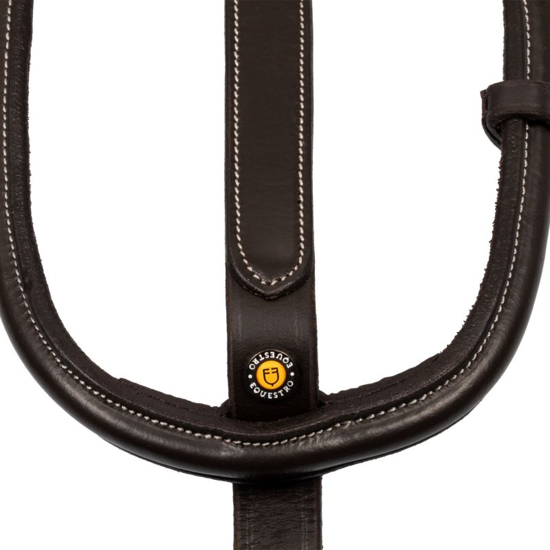 Equestro Martingala a collier con cuciture a contrasto - Testa di moro