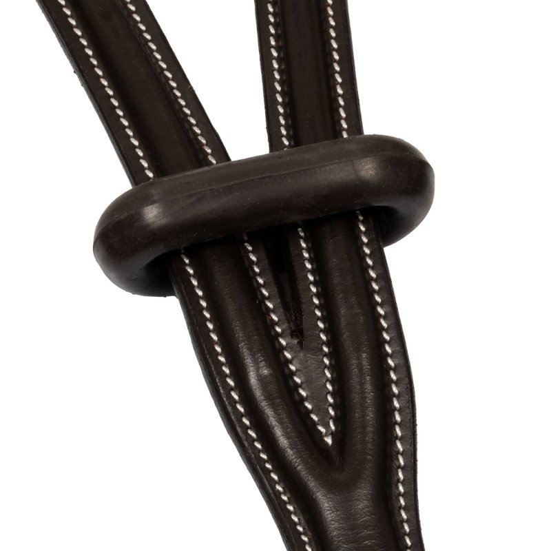 Equestro Martingala a collier con cuciture a contrasto - Testa di moro