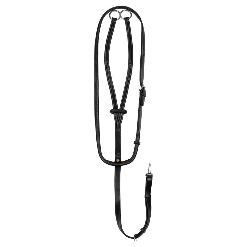 Equestro Martingala a collier con cuciture a contrasto - Nero