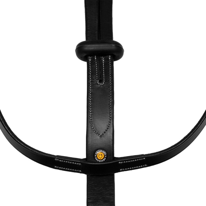 Equestro Martingala a collier con cuciture argento - Nero