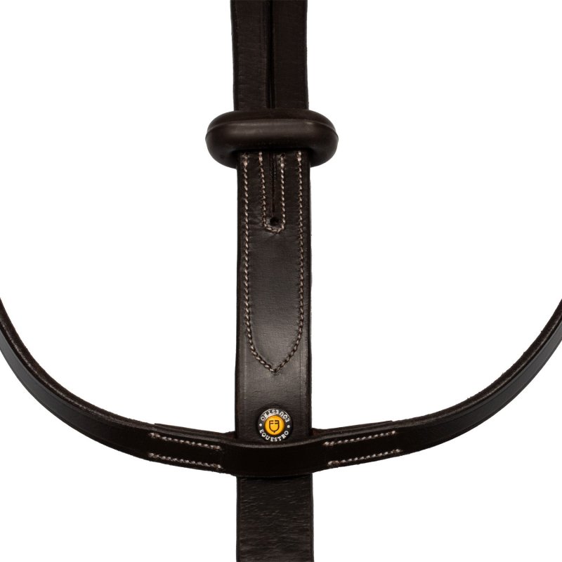 Equestro Martingala a collier con cuciture argento - Testa di moro