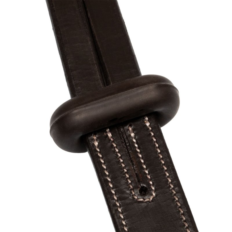 Equestro Martingala a collier con cuciture argento - Testa di moro