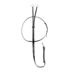 Equestro Martingala a collier in cuoio - Nero