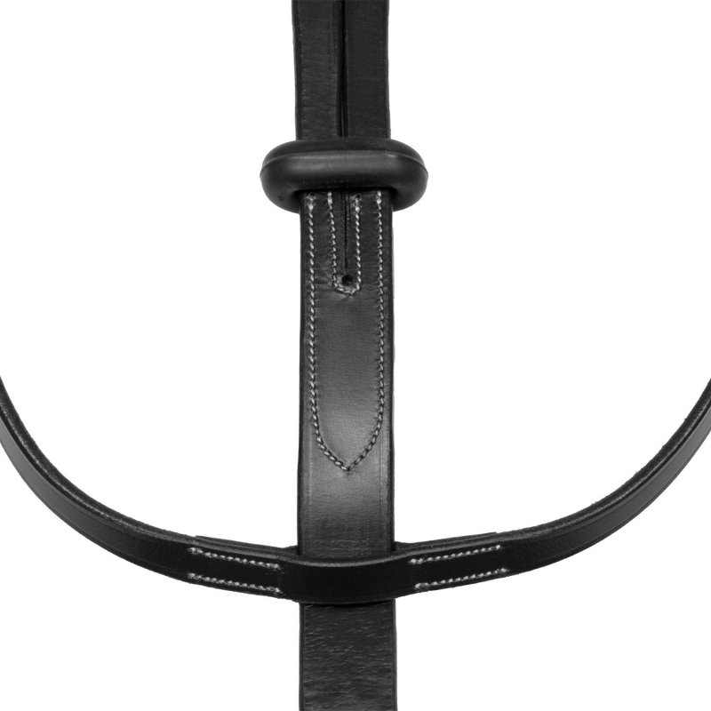 Equestro Martingala a collier in cuoio - Nero