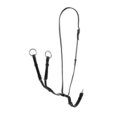 Equestro Martingala a collier in cuoio resistente - Nero
