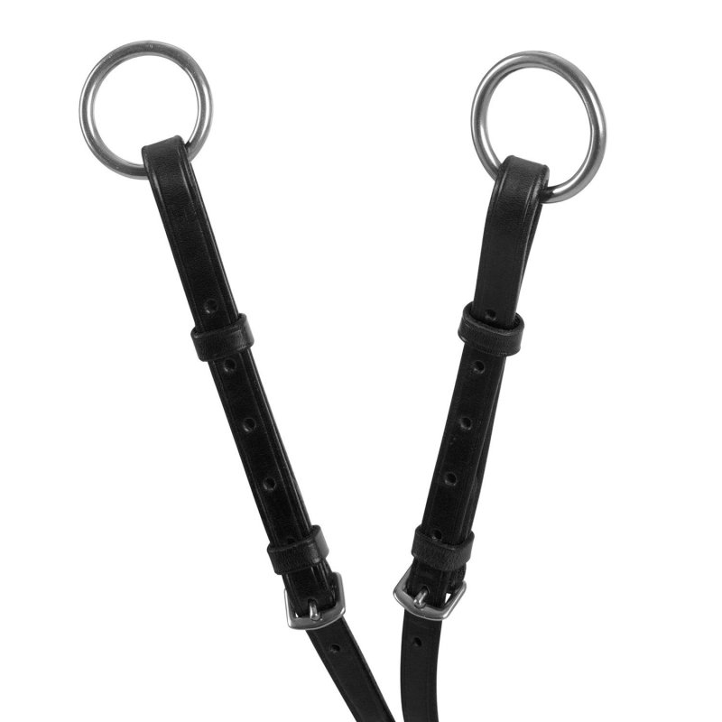 Equestro Martingala a collier in cuoio resistente - Nero