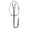 Equestro Martingala in pelle cuciture argento - Nero