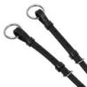 Equestro Martingala in pelle cuciture argento - Nero