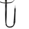 Equestro Martingala in pelle cuciture argento - Nero