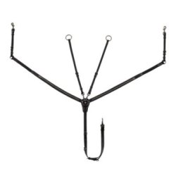Equestro Pettorale con forchetta e clincher nero
