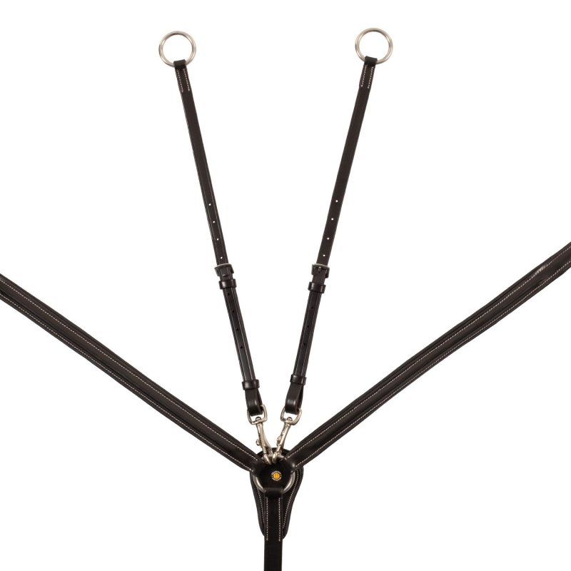 Equestro Pettorale elastico con martingala removibile - Testa di moro
