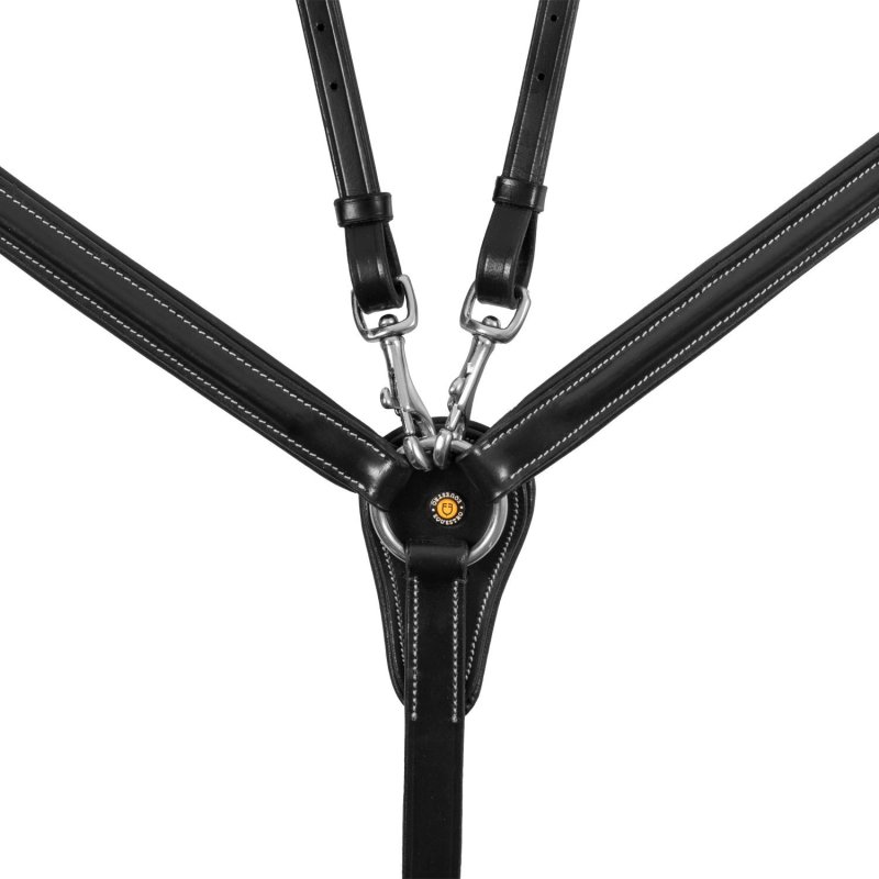 Equestro Pettorale elastico con martingala removibile - Nero