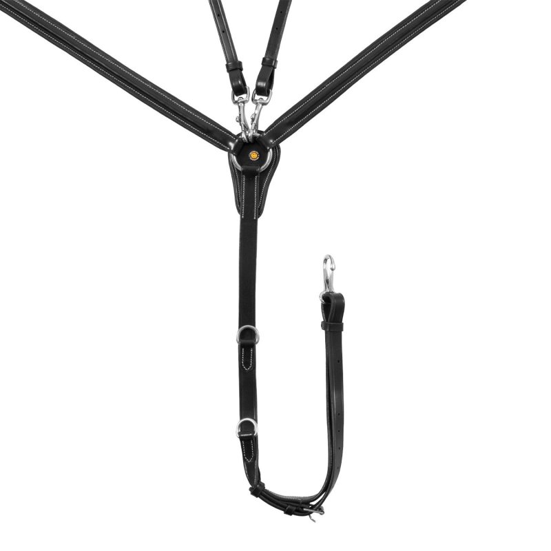Equestro Pettorale elastico con martingala removibile - Nero