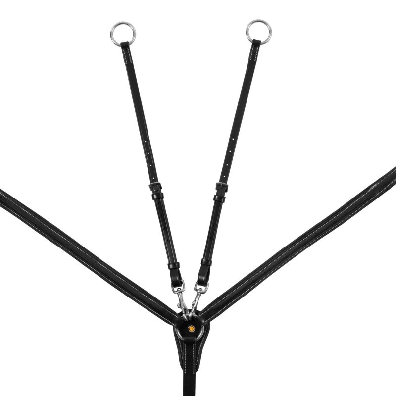 Equestro Pettorale elastico con martingala removibile - Nero
