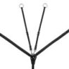 Equestro Pettorale elastico con martingala removibile - Nero