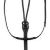 Equestro Redini con martingala in cuoio e gomma - Nero