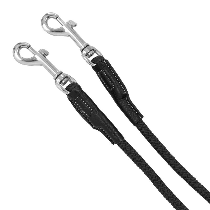 Equestro Redini con martingala in cuoio e gomma - Nero