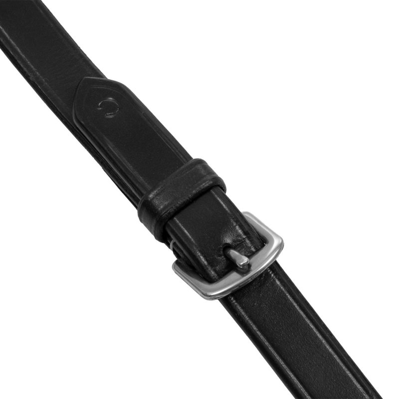 Equestro Redini con martingala in cuoio e gomma - Nero