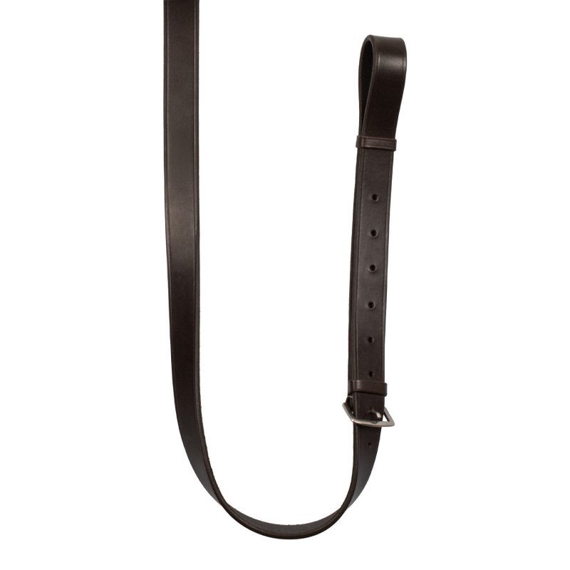 Equestro Redini con martingala in cuoio e gomma - Testa di moro