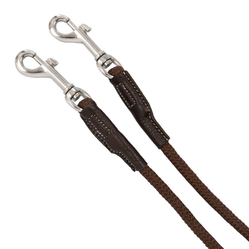 Equestro Redini con martingala in cuoio e gomma - Testa di moro