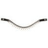 Acavallo Frontalino Queen pelle vitello cristalli - Nero - colore cristalli Trasparente