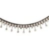 Acavallo Frontalino Queen pelle vitello cristalli - Nero - colore cristalli Trasparente