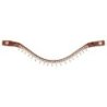 Acavallo Frontalino Queen pelle vitello cristalli - Cognac - colore cristalli Trasparente