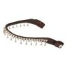 Acavallo Frontalino Queen pelle vitello cristalli - Testa di moro - colore cristalli Trasparente