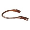 Acavallo Frontalino pelle vitello cristalli ovali - Cognac - colore cristalli Trasparente