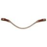 Acavallo Frontalino pelle vitello cristalli ovali - Cognac - colore cristalli Trasparente
