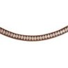 Acavallo Frontalino pelle vitello cristalli ovali - Cognac - colore cristalli Trasparente