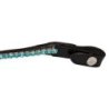 Acavallo Frontalino pelle vitello cristalli rotondi - Nero - colore cristalli Crystal Aquamarine