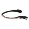 Acavallo Frontalino pelle vitello cristalli rotondi - Nero - colore cristalli Crystal Pink